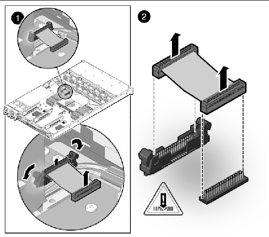 Figure showing how to remove the PDB cable.