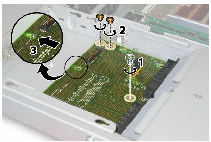 The location of the air baffles at the rear of the power distribution board.