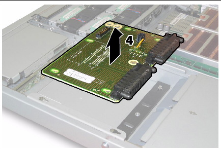 The location of the air baffles at the rear of the power distribution board.