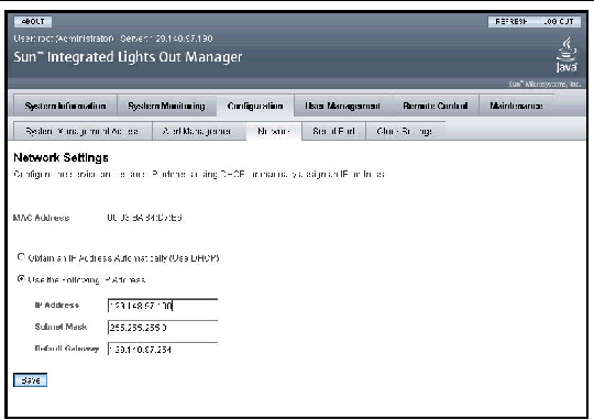 Graphic showing network settings page.