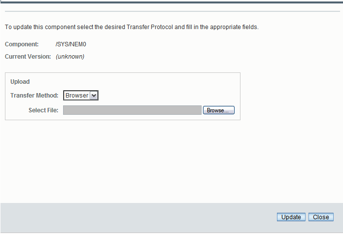 Firmware Upload Dialog