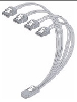 Figure of the mini-SAS to SATA fan out cable.