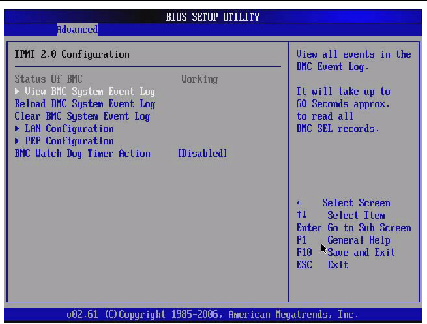 Graphic showing BIOS Setup Utility: Advanced -view SELs