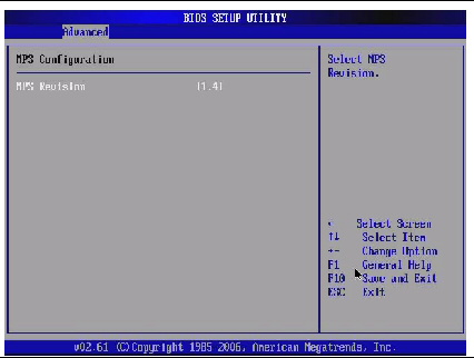 Graphic showing BIOS Setup Utility: Advanced -tMPS