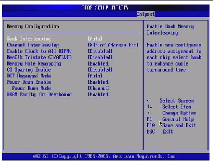 Graphic showing BIOS Setup Utility: Northbridge Server settings 