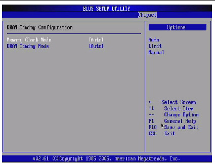 Graphic showing BIOS Setup Utility: Northbridge DRAM.