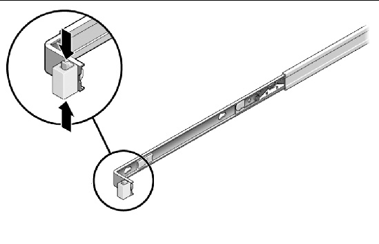 Figure showing the location of slide release latches.