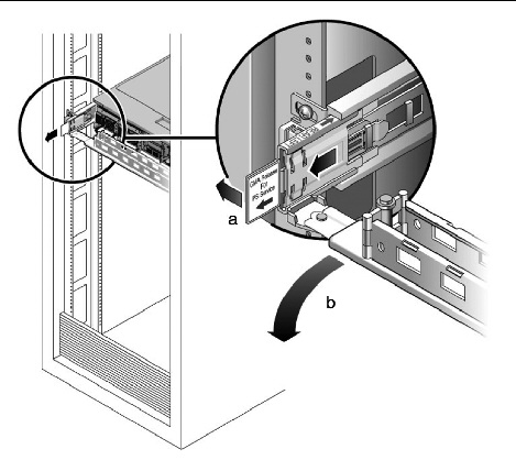 Figure showing how to rotate the cable management arm to access the power supply.