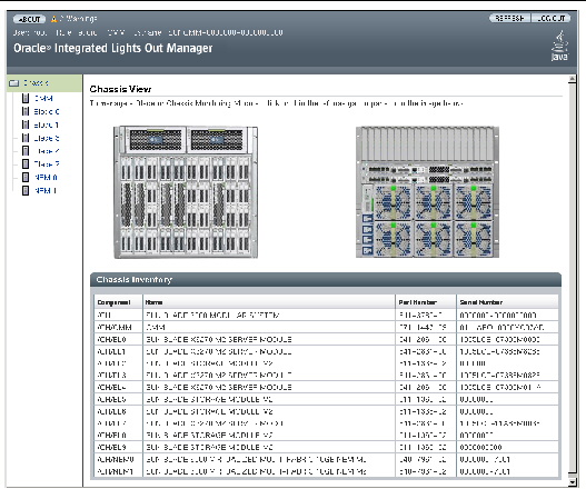 ILOM Chassis view