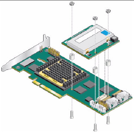 Figure depicting how to install the battery.