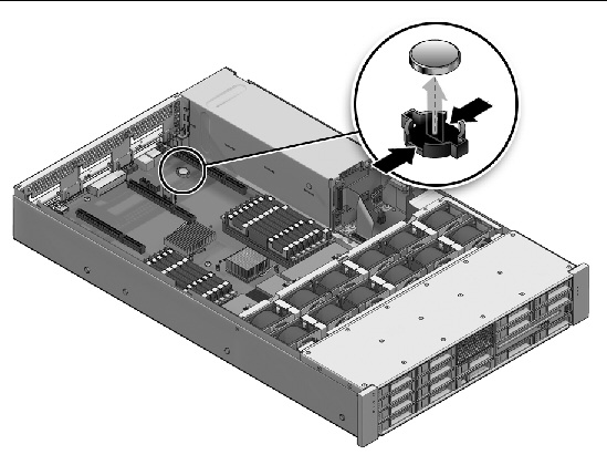 Figure showing location of the battery.