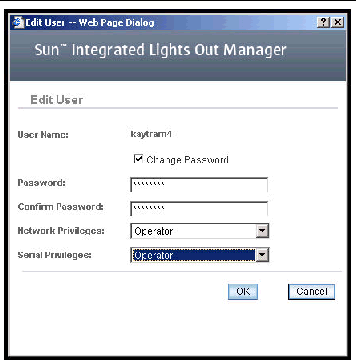 Graphic showing the Edit User dialog box.