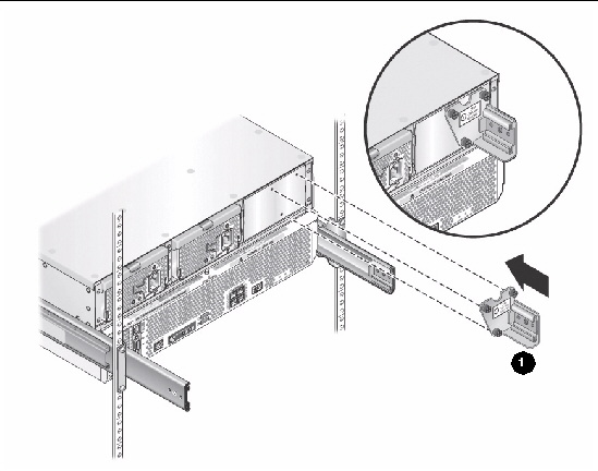 Graphic showing how to install the outer rail extension.