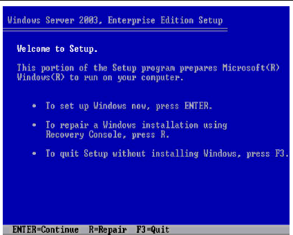 Screenshot of Welcome to Setup screen