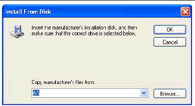Screen shot of the Install From Disk dialog box