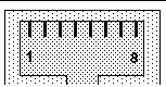 Graphic showing serial management port pin locations.