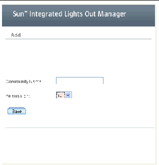 Graphic showing Add Community dialog box.