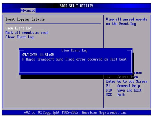 Graphic showing a DMI log screen with a sample uncorrectable error message.