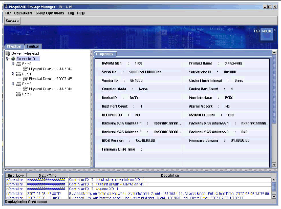 Graphic showing the MSM-IR displaying that the RAID volume is created.