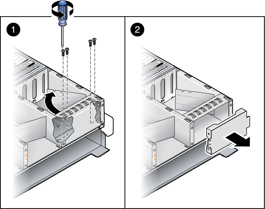 image:This graphic shows how to remove the rear chassis filler panel.