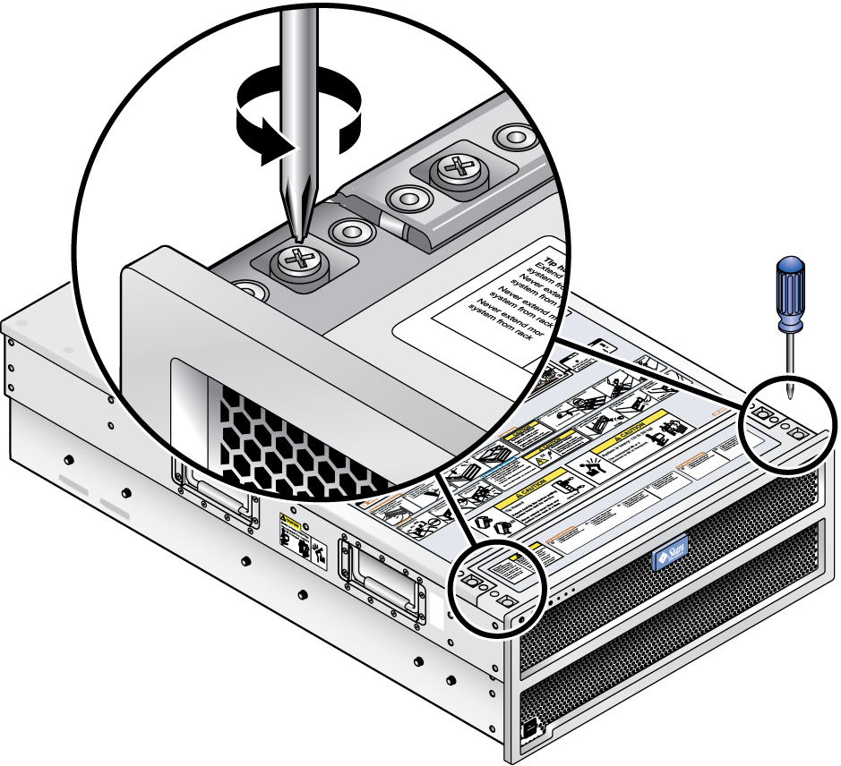 image:This graphic shows how to remove the fan tray cover.