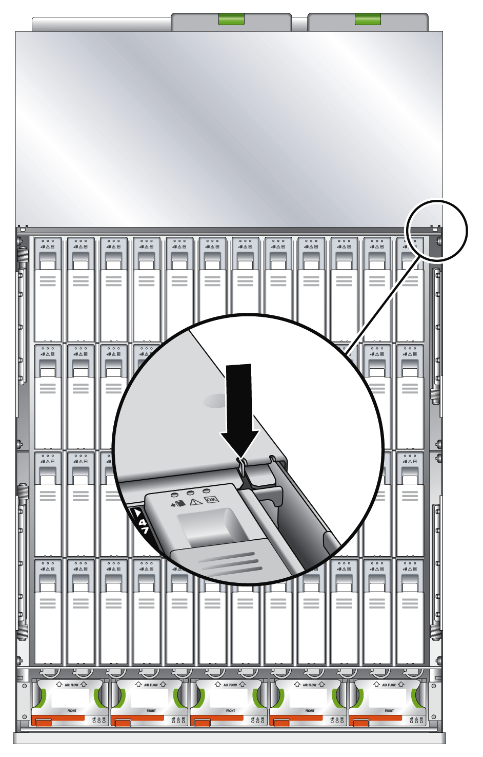 image:Location of the hard disk drive access cover intrusion switch