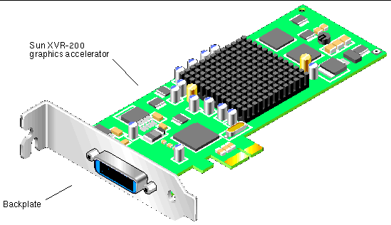 Figure showing the Sun XVR-200 graphics accelerator.