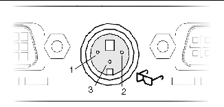 Figure showing the I/O backplate 3-pin stereo connector.