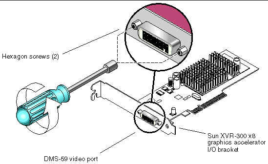 Figure showing the two hexagon screw locations used when replacing the backplate.