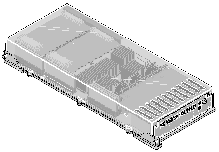 Figure showing the Sun XVR-4000 graphics accelerator with the air-guide cover.