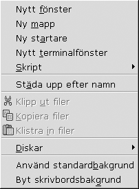 Menyn Skrivbord. Bilden f&amp;amp;ouml;rklaras av den omgivande texten.