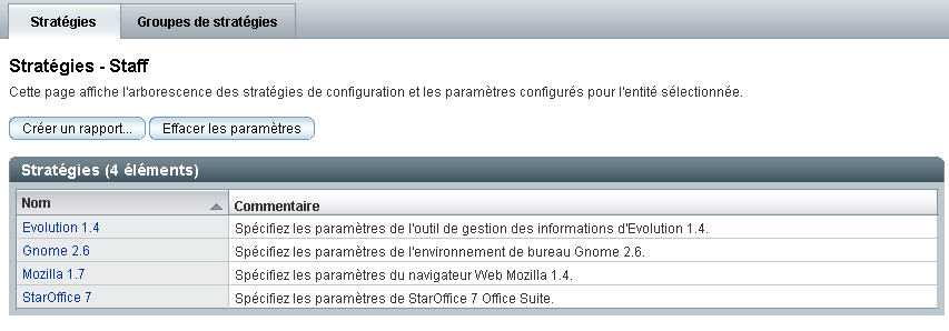Volet de contenu