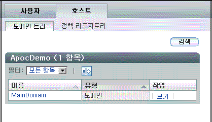 도메인 트리 페이지