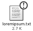 Dateisymbol mit dem Emblem "Important". 