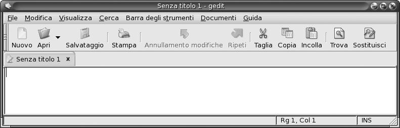 Finestra di applicazione con il tema Semplice.