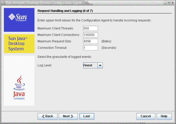 Configuration Agent, Request Handling and Logging