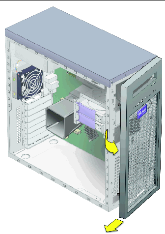 Figure showing bezel removal.