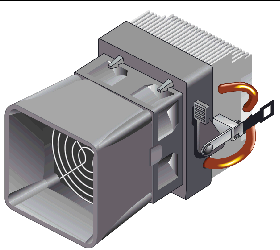 Image of Opteron 180 heatsink and fan.