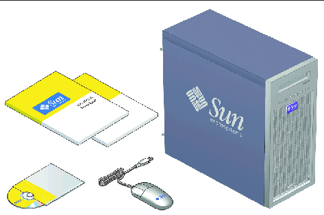 Figure showing contents of the workstation ship kit.