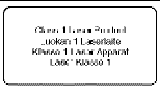 Graphic showing the Class 1 Laser Product statement