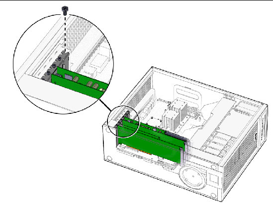 Figure showing PCI card filler panel.