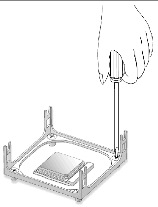 Figure showing how to install the new retaining bracket.
