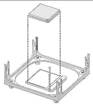 Figure showing how to install the CPU.