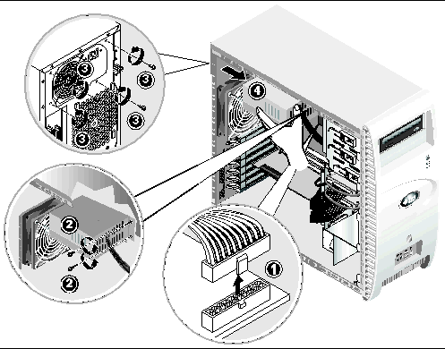 Figure showing removal of the power supply.