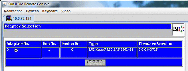 Adapter Selection 창의 스크린샷입니다.