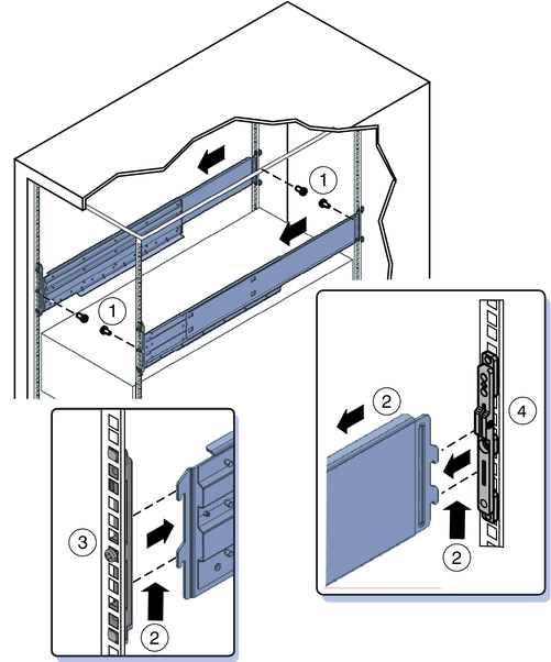 image:Removing the rack rails.