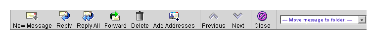 Message Tool bar