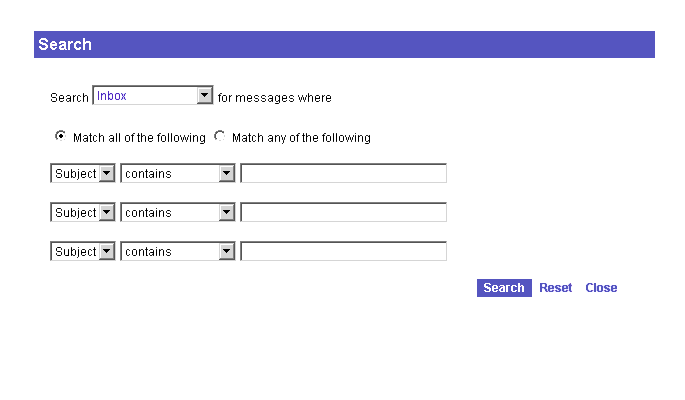 Message Search Window