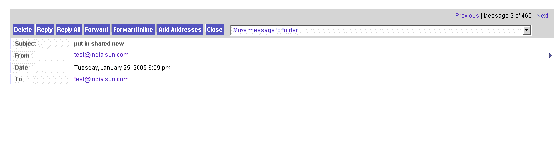 Communications Express Message Screen