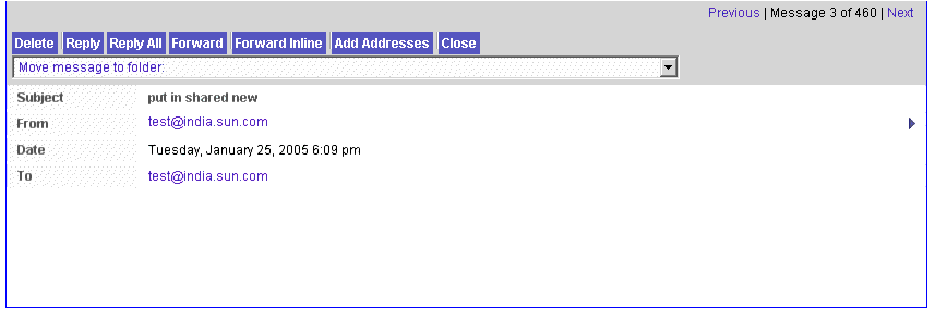 Message Display window